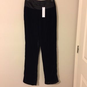 Black velvet topshop pants